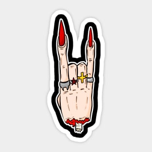 Goth FIngers - Evil Snail Sign Sticker